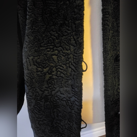 Vintage Faux Fur 1950s Mobwife Quiet Luxury Jacket Coat Size XL Warm Cozy - Picture 6 of 11